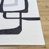 black and white rug